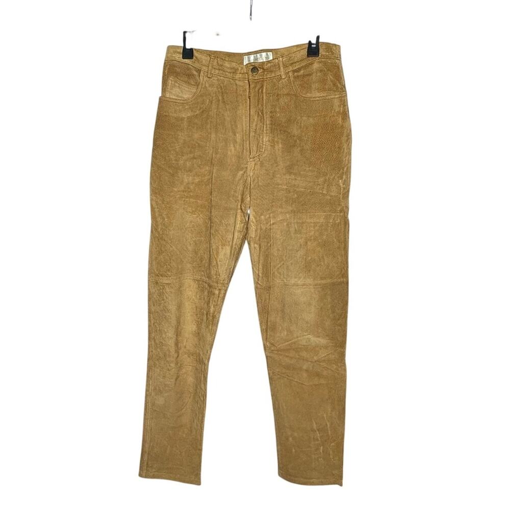 Margaret Godfrey Camel Vintage Suede Fall High Rise Autumn Pants Size 10